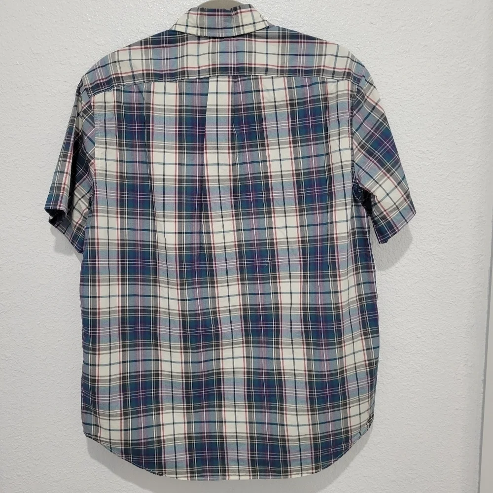 J. Crew Secret Wash Cotton Poplin Short Sleeve Shirt 100% Cotton